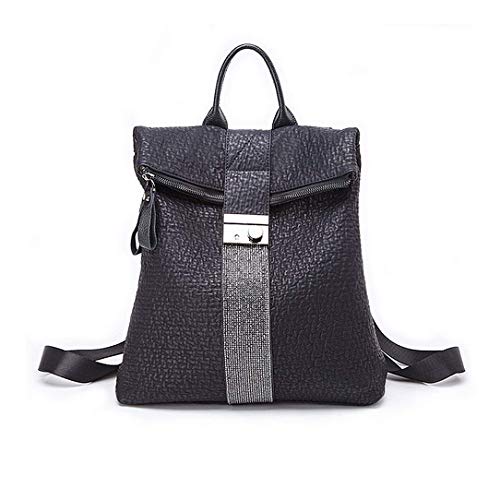 Zaino moda, JOSEKO zaino in pelle Borse a zainetto con borsa a spalla Nero