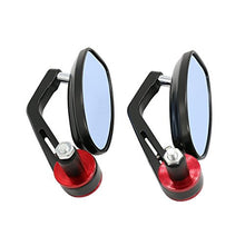Carica l&#39;immagine nel visualizzatore di Gallery, ViZe 7/8&quot; 22mm Specchietti Moto Retrovisori Specchio Posteriore Per rosso - Ilgrandebazar