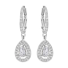 Carica l&#39;immagine nel visualizzatore di Gallery, Swarovski Orecchini Attract Light Pear, bianco, placcatura rodio - Ilgrandebazar