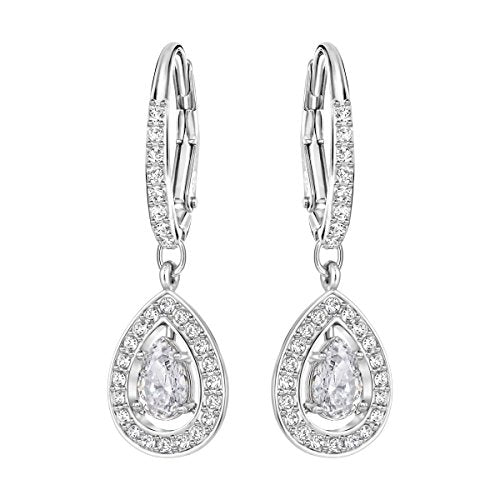 Swarovski Orecchini Attract Light Pear, bianco, placcatura rodio - Ilgrandebazar