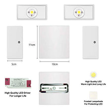Carica l&#39;immagine nel visualizzatore di Gallery, Lampada da Parete Led Interno, 2 Pezzi 12W Bianco Caldo LED Applique - Ilgrandebazar
