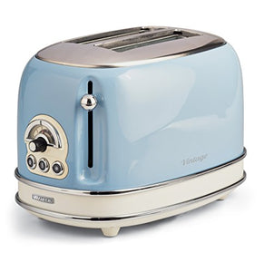 Ariete 155 Tostapane di Design a 2 Fette con Pinze, 6 Livelli Blu