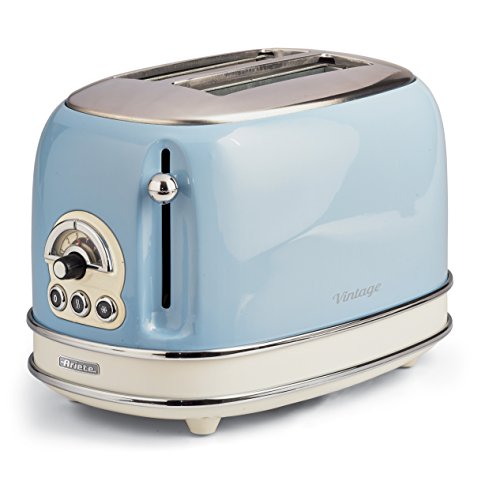 Ariete 155 Tostapane di Design a 2 Fette con Pinze, 6 Livelli Blu