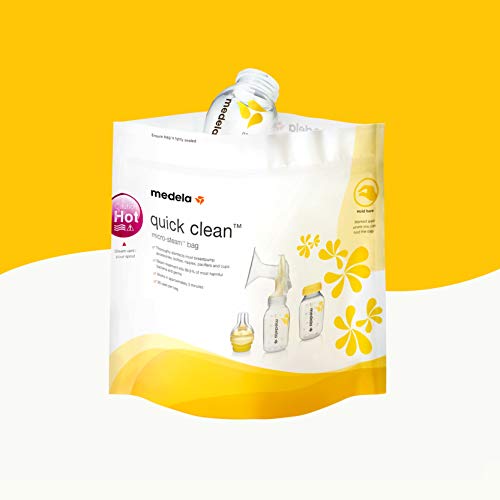 Medela Quick Clean Sacchetti per Sterilizzazione in Microonde, 5 Pezzi - Ilgrandebazar
