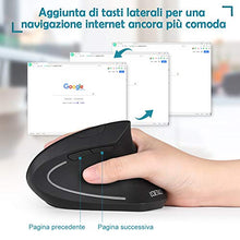 Carica l&#39;immagine nel visualizzatore di Gallery, LOETAD ANKER Mouse Verticale Wireless Ergonomico Silenzioso modalità Standby...