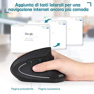 LOETAD ANKER Mouse Verticale Wireless Ergonomico Silenzioso modalità Standby...