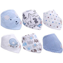 Carica l&#39;immagine nel visualizzatore di Gallery, Yafane 6 Bavaglino Neonato Cotone Bavaglini Ragazzi e Ragazze 6 pc boy - Ilgrandebazar