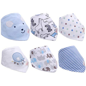 Yafane 6 Bavaglino Neonato Cotone Bavaglini Ragazzi e Ragazze 6 pc boy - Ilgrandebazar