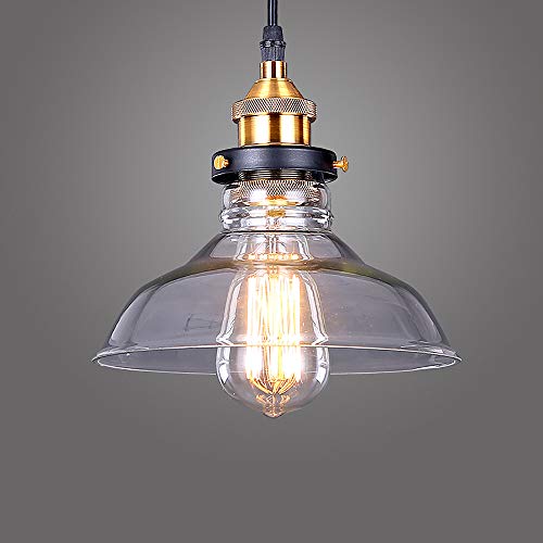 Glighone Lampada a Sospensione Stile Edison Vintage Industriale Lampadario...