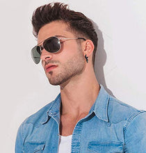 Carica l&#39;immagine nel visualizzatore di Gallery, YADOCA 8 Paia Acciaio Inossidabile Orecchini Uomo Nero Argento Punk