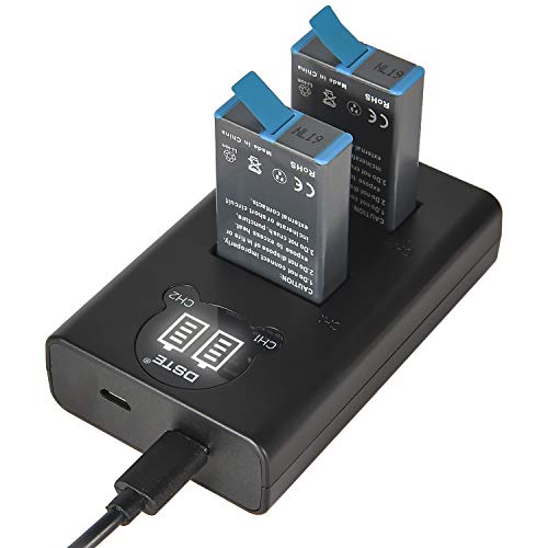 DSTE 2x SPCC1B Ricambio Batteria + Caricatore doppio USB con display LCD...
