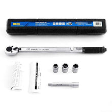 Carica l&#39;immagine nel visualizzatore di Gallery, S&amp;R Chiave Dinamometrica 1/2 &#39; 46 cm (28-210 Nm) + Prolunga 46