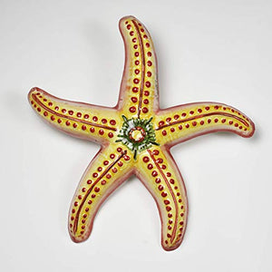 Stella marina in ceramica dipinta a mano