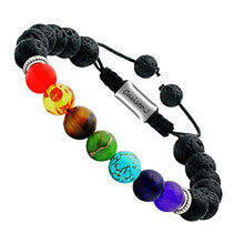 Carica l&#39;immagine nel visualizzatore di Gallery, 7 Cristalli Chakra Pietre Bracciale Uomo e Donna, Tibetano, Braccialetti Ckl1 - Ilgrandebazar