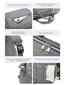 Zaino mamma,Zaino multifunzione,Zaino passeggino,2 grigio - Ilgrandebazar