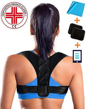 Carica l'immagine nel visualizzatore di Gallery, Correttore Posturale Uomo e Donna - Tutore medico + Fascia Elastica + Due...
