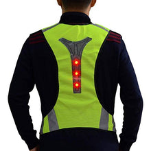 Carica l&#39;immagine nel visualizzatore di Gallery, Gilet Giacca da Corsa Alta Visibilita LED Giubbotti Giallo Fluorescente #B - Ilgrandebazar