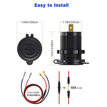 Carica l&#39;immagine nel visualizzatore di Gallery, QC3.0 Presa USB per Auto Doppio con Interruttore Touch 12V / 24V 36W Blu