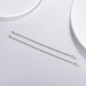 PROSTEEL Bracciale Uomo a Catena Cubana Semplice, Braccialetto 6 Mm - Argento - Ilgrandebazar