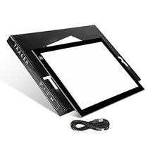 Carica l&#39;immagine nel visualizzatore di Gallery, NXDRS LED Tavoletta Luminosa per Disegno, A4 Ultra Sottile Lavagna Nero - Ilgrandebazar