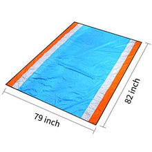 Carica l&#39;immagine nel visualizzatore di Gallery, HISAYSY Coperta da Spiaggia, 210 x 200CM Picnic con Blu-arancione