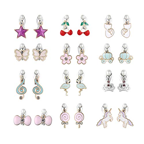 Powerking Orecchini per ragazze, orecchini ragazze Girl Earring-flamingo