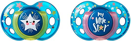 Tommee Tippee Succhietti Night Time, 18-36 Mesi, Modelli assortiti, 2 Pezzi - Ilgrandebazar