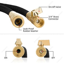 Carica l&#39;immagine nel visualizzatore di Gallery, Tubo da Giardino Estensibile 15M/50FT, Raccordi in Ottone 50FT-Black