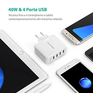 RAVPOWER IT RP-PC026 Alimentatore USB, Bianco - Ilgrandebazar