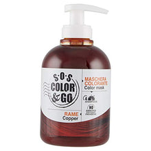 Carica l'immagine nel visualizzatore di Gallery, S.O.S COLOR &amp; GO Maschera Colorante Riflesssante e Ravvivante, Rame, 300 Millilitri