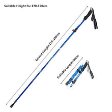 Carica l'immagine nel visualizzatore di Gallery, Kwnraor Bastoni da Trekking con 2 Pack Impugnatura EVA Blu