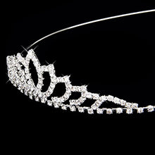 Carica l&#39;immagine nel visualizzatore di Gallery, Pixnor Wedding Tiara nuziale strass Decor Hairband capelli Clip Loop...