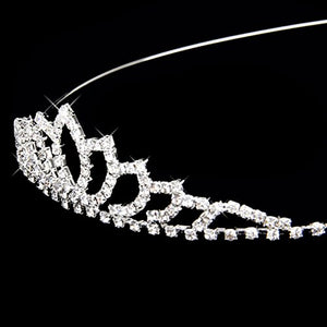 Pixnor Wedding Tiara nuziale strass Decor Hairband capelli Clip Loop...