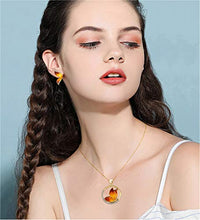 Carica l&#39;immagine nel visualizzatore di Gallery, AILUOR Gioielli Elegante Set Farfalla dello Smalto, Orecchini Collana Giallo - Ilgrandebazar