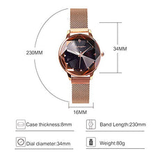 Carica l&#39;immagine nel visualizzatore di Gallery, RORIOS Fashion Donna Shining Cielo Stellato Dial Orologi da Polso Band Oro A - Ilgrandebazar