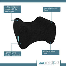 Carica l&#39;immagine nel visualizzatore di Gallery, bonmedico Cuscino Ergonomico per Ginocchio e Gambe, in Memory Nero - Ilgrandebazar