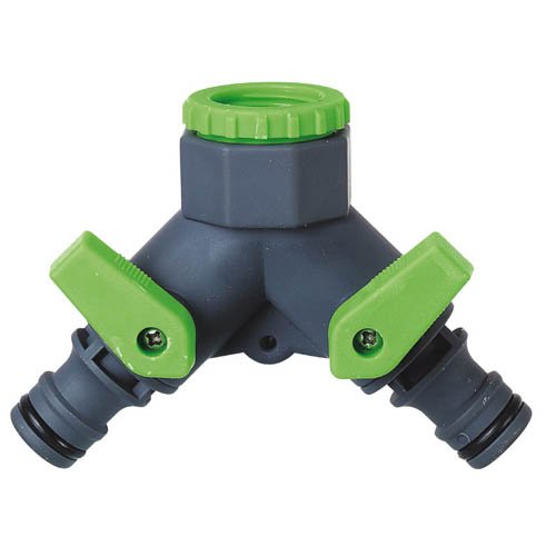 Ribimex Pra/RB.1202 Presa Rubinetto 2 Vie, 20x27 mm, Grigio, 70x35x100 cm