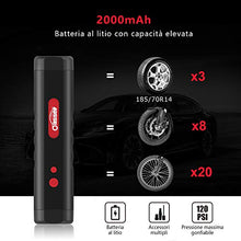 Carica l&#39;immagine nel visualizzatore di Gallery, Oasser Compressore Portatile per Auto Mini Pompa Aria 120PSI 2000mAh... - Ilgrandebazar