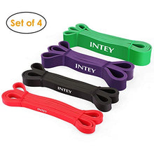 Carica l&#39;immagine nel visualizzatore di Gallery, INTEY Elastici Fitness - 4 Set di Bande Elastiche Resistenza, Resistenza...
