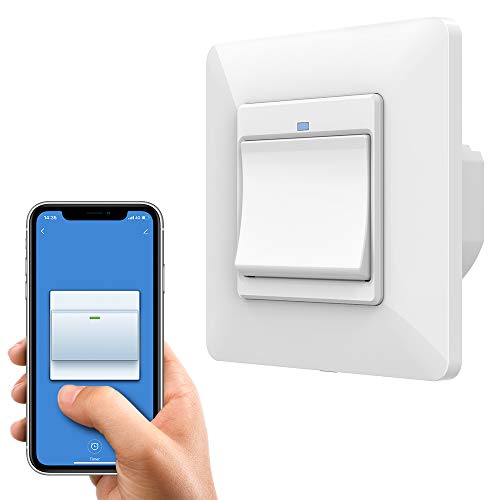 Orbecco Interruttore luci WiFi con 1 Pulsante 1 Compatibile 1 Pezzo
