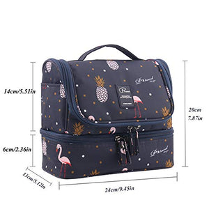 Tuscall Beauty Case da Viaggio appendere Borsa Toilette - Blu Flamingo - Ilgrandebazar
