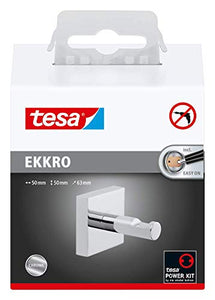 Appendi asciugamani tesa® Ekkro, metallo cromato lucido, autoadesivo,... - Ilgrandebazar