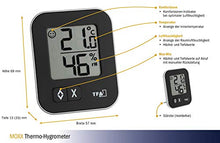 Carica l&#39;immagine nel visualizzatore di Gallery, TFA 30.5026.01 Moxx Digital Thermo-Hygrometer-Black, Nero, 1 Confezione - Ilgrandebazar