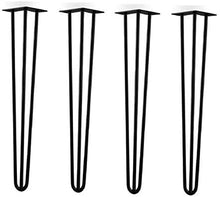 Carica l'immagine nel visualizzatore di Gallery, Set di 4 gambe da tavolo in metallo, perfette per tavolo da pranzo, tavolino da salotto, scrivania e molto altro, Nero