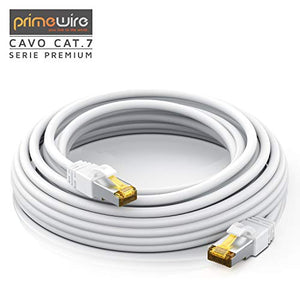 10m Cavo di Rete Cat 7 LAN Ethernet Gigabit 10000 Mbit s - 10,0m bianco - Ilgrandebazar