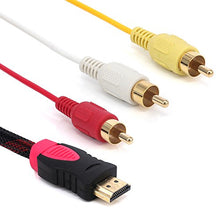 Carica l'immagine nel visualizzatore di Gallery, Yilan, cavo in fibra di nylon intrecciato da 1,5 m, HDMI maschio a RCA... - Ilgrandebazar