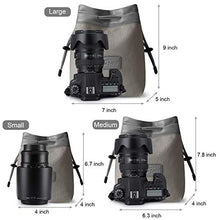 Carica l&#39;immagine nel visualizzatore di Gallery, S-ZONE Borsa per Fotocamera Morbida Inserto DSLR Large, Grigio chiaro