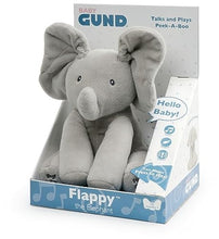 Carica l&#39;immagine nel visualizzatore di Gallery, GUND Flappy Elefantino Peluche Interattivo | Canta e parla in Italiano | Muove le orecchie | Peluche di 30.5 cm | Peluche per bambini da 10 Mesi