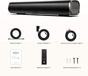 BOMAKER Tapio I Mini Soundbar Bluetooth 5.0 Wireless, 16'' con Grigio argento