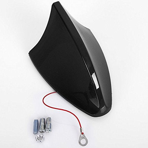 WOLTU 7022 Antenna Auto Universale a Pinna di Squalo Shark Nero Lucido